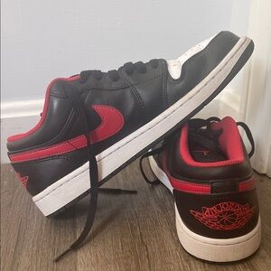 Nike Air Jordan Black and Red Sneakers